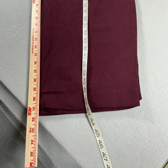 A New Day Burgundy Dress Pants Womens 12 High Rise Pleated Work Office Core - Picture 13 of 15